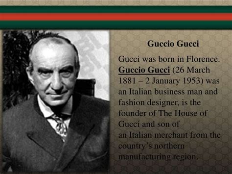 the inventor of gucci|gucci was founded in.